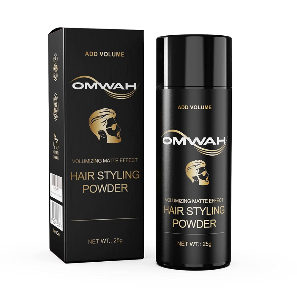 OMWAH Snowade powder jar closeup highlights natural look and texture.