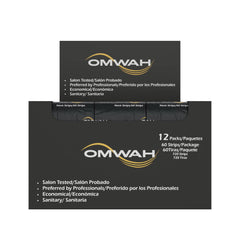 OMWAH universal-fit neck strip shown on a neck form for versatile sizing.