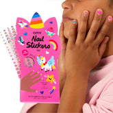 Omy Unicorn Nail Stickers close-up design for kids, adds magical color.