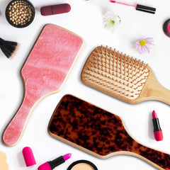 Omzjsvyq bamboo brush bristles close-up highlighting scalp-massaging action