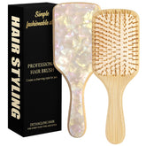 Omzjsvyq bamboo hair brush main shot for gentle detangling across all hair types