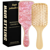Omzjsvyq bamboo hair brush paddle detangles gently for all hair types, reducing static.