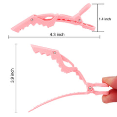 Ondder pink alligator clip shows sturdy teeth and smooth surface for dry or wet hair.