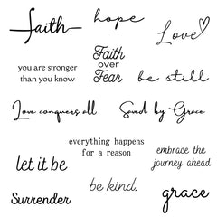 One Grace Soul Collection daily affirmations tattoo on forearm for motivation and focus