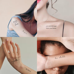 One Grace Soul Collection realistic tattoo look that resembles real ink on skin for compliments
