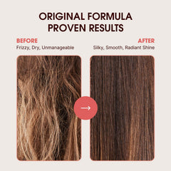 One 'N Only argan oil frizz control application smooths the cuticle.