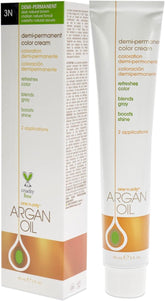 One N' Only Argan Oil Permanent Color bottle delivers rich, long-lasting shade.