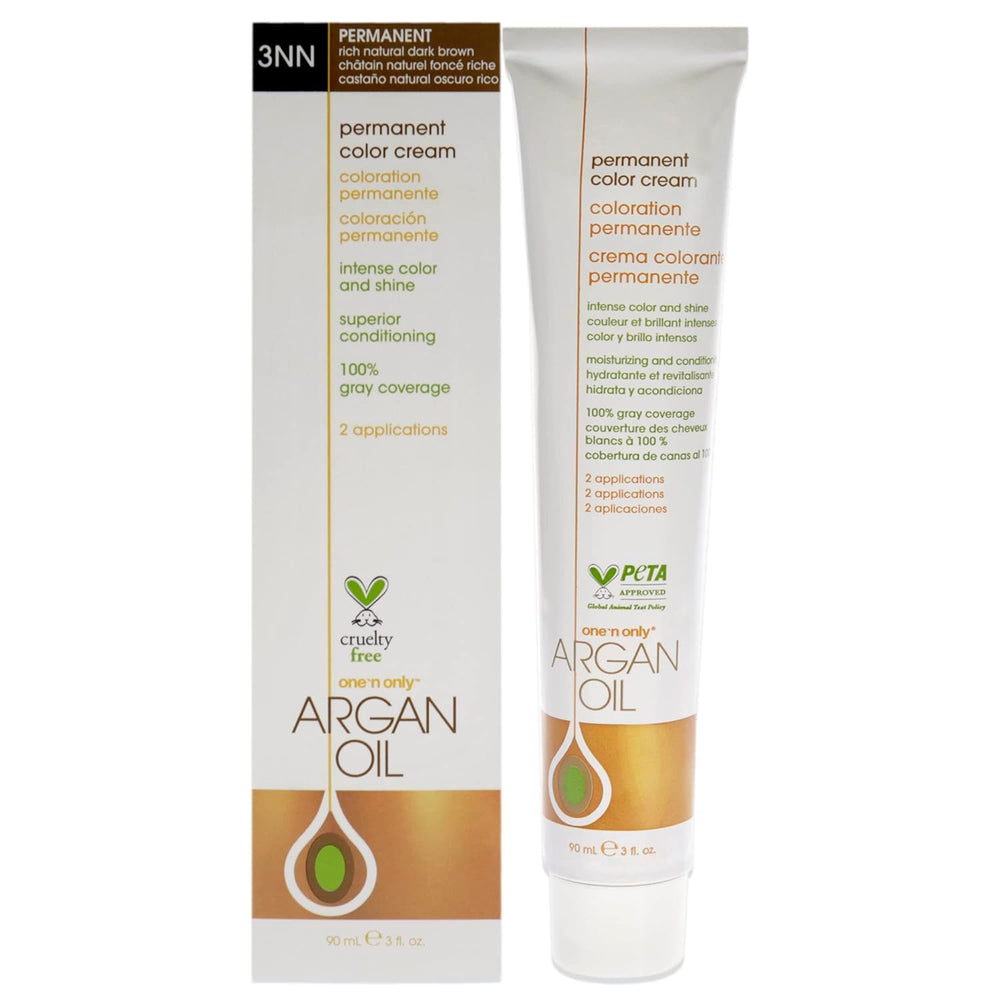 One N' Only Argan Oil Permanent Color packaging shows premium formula for lasting color.