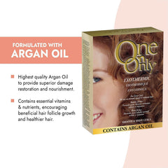 One 'N Only Exothermic Perm kit ingredients laid out for confident, clean application.