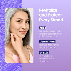 One 'N Only Shiny Silver UV-protection image shows shielding from sun and heat while styling.