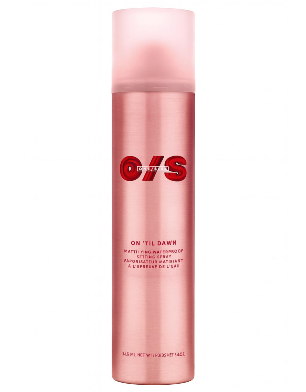 One Size On 'Til Dawn mattifying waterproof setting spray bottle delivering oil control and long-lasting finish.