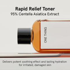 ONE THING Centella Toner packaging front highlights minimal formula for irritated skin.