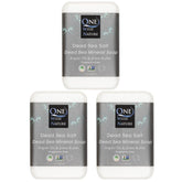 One With Nature Dead Sea Salt Soap bar closeup shows mineral-rich exfoliation for smoother skin.