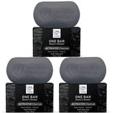 One With Nature ONE Bar Activated Charcoal on display for all-in-one skin care