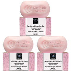 One With Nature Rose Petal Fresh Bar 3Pack for balanced cleansing.
