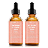 +1HEROLABS retinol serum bottle closeup demonstrates rapid absorption and skin renewal potential.