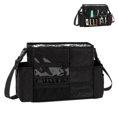 Onemoky hairdresser bag open main compartment for easy access to styling tools on the go.