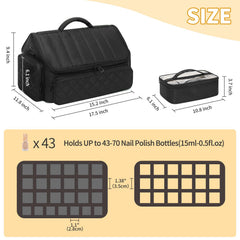 onemoky nail polish organizer dividers image emphasizes customizable sections for different bottle sizes