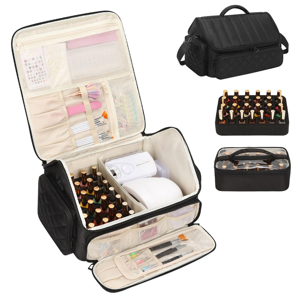 onemoky nail polish organizer front view shows spacious layout for quick bottle access