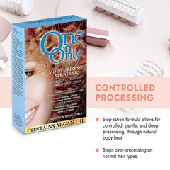 One 'N Only perm cap used during processing for even coverage.