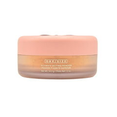 One/Size setting powder swatch in Sweet Honey for even coverage on medium skin