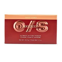 One/Size Ultimate Setting Powder texture close-up showing soft-focus particles for blurring