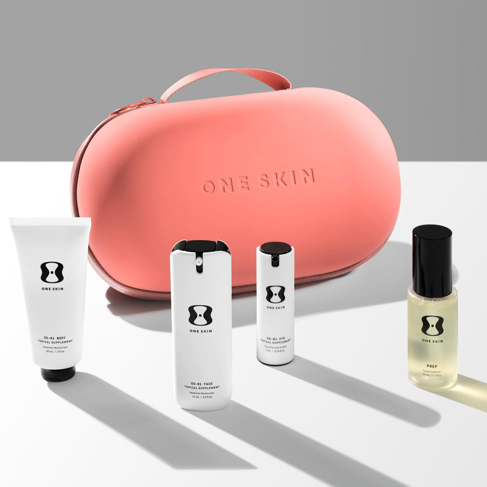 OneSkin OS-01 Face travel bottle for quick peptide-powered daily rejuvenation