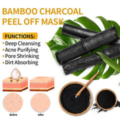 Onespring Blackhead Remover Mask drying on face during peel-off prep.