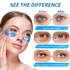 Onespring Eye Gel Pads being applied under the eyes for soothing hydration