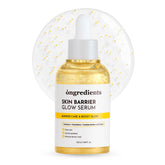 ONGREDIENTS skin-barrier-glow-serum-bottle promotes fast absorption and a radiant skin barrier.