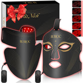 Onisdin red light therapy mask front view for facial use in a relaxing routine.