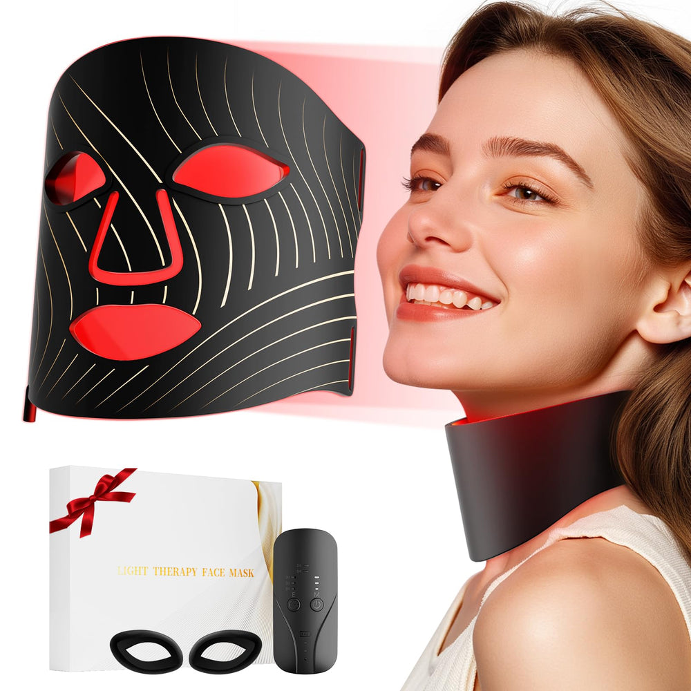 ONLUKY red light face mask front view with comfortable silicone fit for at-home skincare.