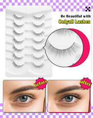 Onlyall natural lashes eye-shaped fit demo shows versatile band across eyes