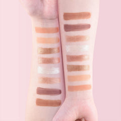 ONLYBETTER matte eyeshadow palette open swatches eight nude shades