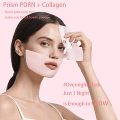 ONMYLOVIN salmon DNA PDRN pink mask sheet ready for direct-on-face application and hydration.
