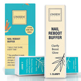 Onsen Secret Professional Nail Buffer Block front view showing four-way buffing for natural shine