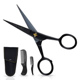 Ontaki mustache scissors 5in black provide precise cuts for clean facial hair shaping.
