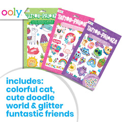 Ooly glitter tattoos rainbow theme designs add color for birthdays