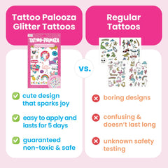Ooly glitter tattoos safe skin-friendly inks gentle on kids' skin