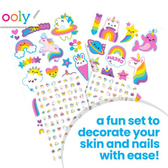 Ooly nail stickers close-up spread, great for crafting, gifting, and mini manicures.