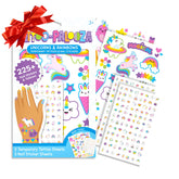 Ooly unicorn tattoos close-up showing magical designs for kids' fashion play and imaginative storytelling.