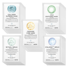 OOTD 50Combo gift-pack unboxing showing vegan sheet masks for hydrating skin