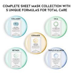 OOTD 50Combo sheet masks stacked, ready for a calming, hydrating routine