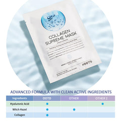 OOTD collagen hydrating sheet mask closeup highlights hydrating serum for plump skin