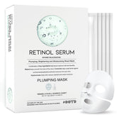 #OOTD Retinol Sheet Mask packaging featuring vegan certification and sustainability.