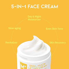 Application shot of #OOTD snail mucin moisturizer on the face for hydration