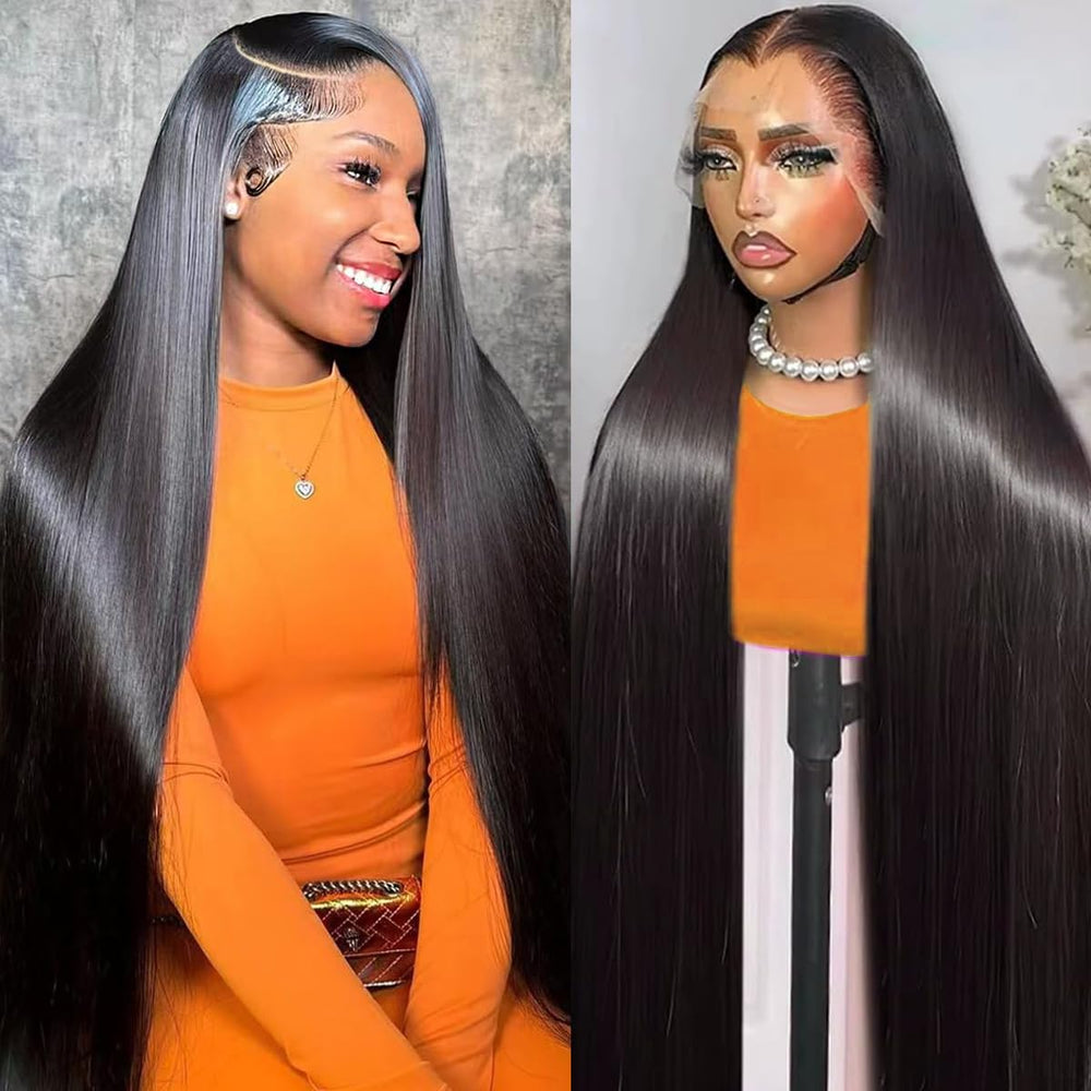 OOVVDA 30-inch straight lace front wig with natural hairline for versatile styling