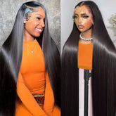 OOVVDA 30-inch straight lace front wig with natural hairline for versatile styling