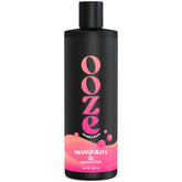 OOZE Passion Fruit Bubble Bath bottle close-up showcases soothing self-care.