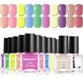 OpenLive Nail Polish Set swatches showing versatile color collection for everyday and special events.